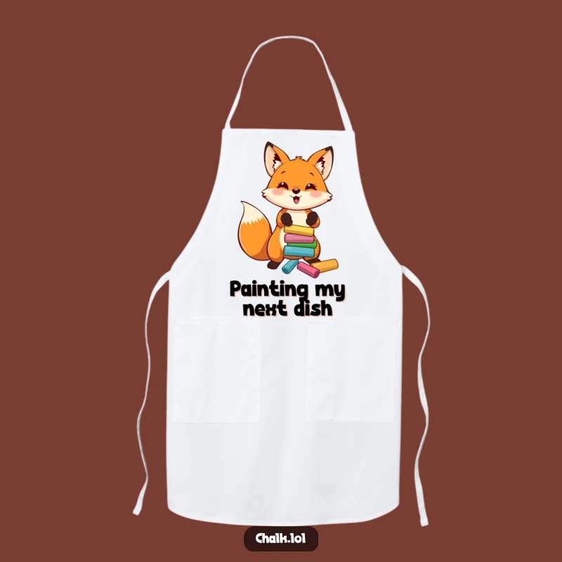 Funny Fox Artist Apron: Creative Kitchenware, Perfect Funny Gift for Cooks
