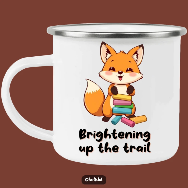 Funny Fox Artist Camping Mug: Outdoor Creative Drinkware, Perfect Funny Gift for Campers