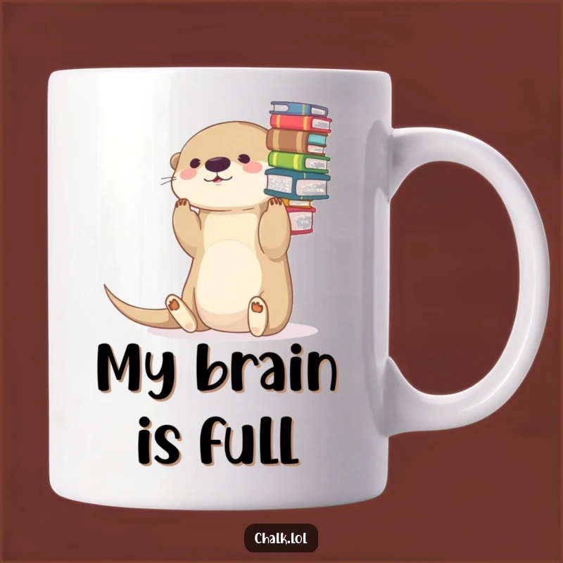 Funny Otter Book Balance Mug: Hilarious Gift for Book Lovers and Otter Fans!