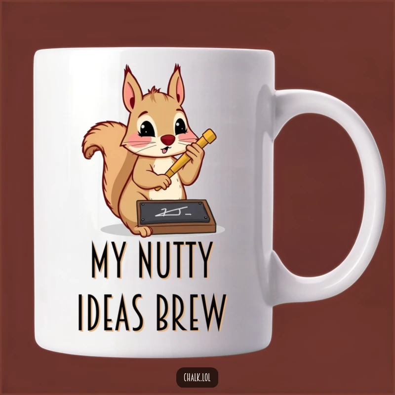 Funny Squirrel Scholar Mug: Determined Writer's Focus, Ideal Funny Gift for Students