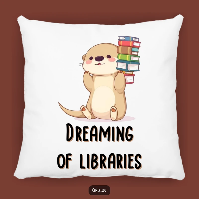 Funny Otter Book Lover Pillow: Cozy & Hilarious Accent for Reading Nooks!