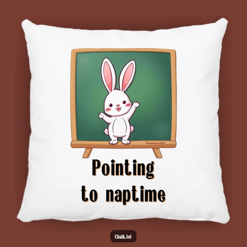 Funny Rabbit Teacher Pillow: Cozy Study Cushion, Perfect Funny Gift for Comfort