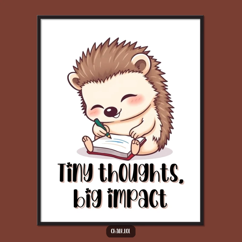 Funny Hedgehog Scribble Digital Art: Hilarious Downloadable Print for Creative Walls!
