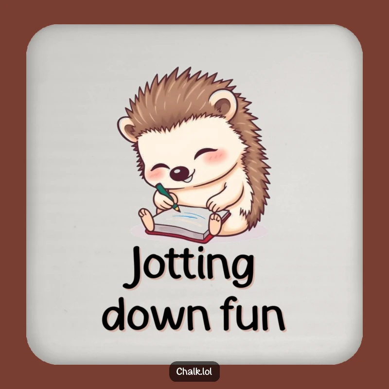 Funny Hedgehog Scribble Coaster: Hilarious Protection for Your Surfaces!