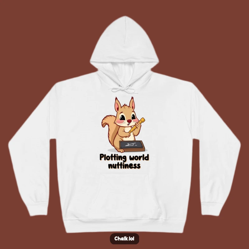 Funny Squirrel Scholar Hoodie: Cozy Focus for Serious Study, Best Funny Gift