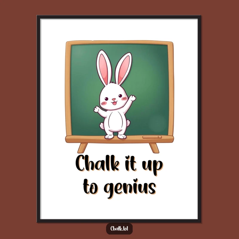 Free Printable Wall Art: Rabbit Points to Fun Downloadable Art Decor