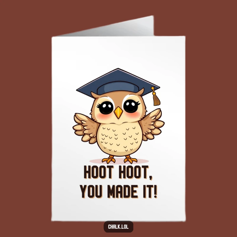 Free Printable Funny Owl Graduation Birthday Card - Downloadable & DIY Gift