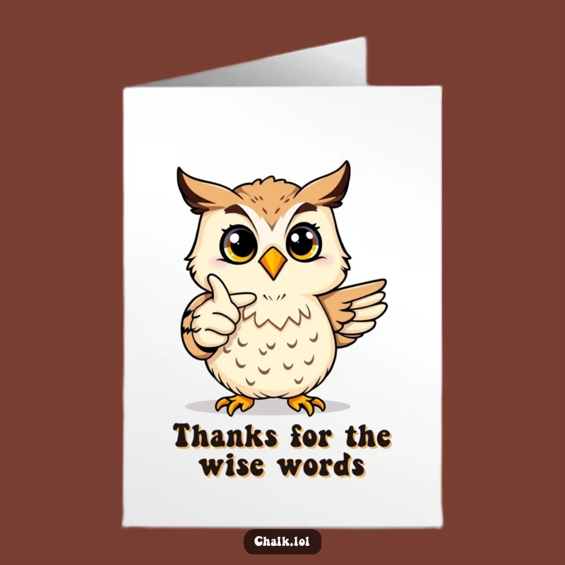 Free Printable Thank You Card: Owl Artist, Heartfelt Downloadable Appreciation Gift