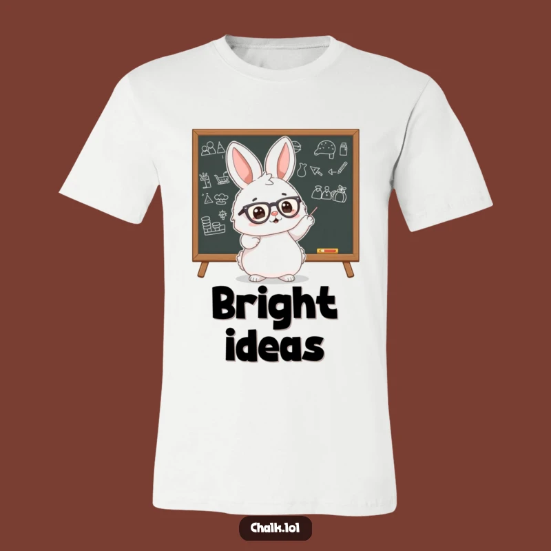 Funny Bunny Scholar T-Shirt: Enthusiastic Learning Tee