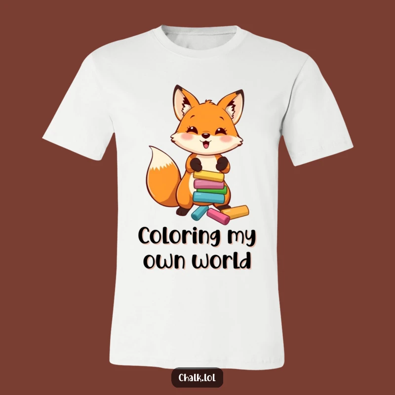 Funny Fox Artist T-Shirt: Creative Expression Tee, Perfect Funny Gift for Painters