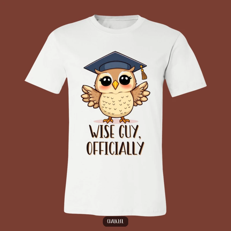 Funny Owl Graduation T-Shirt: Excited Bird Celebrates Success in Style, Perfect Funny Gift
