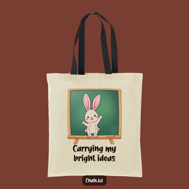 Funny Rabbit Teacher Tote Bag: School Accessory, Perfect Funny Gift for Students