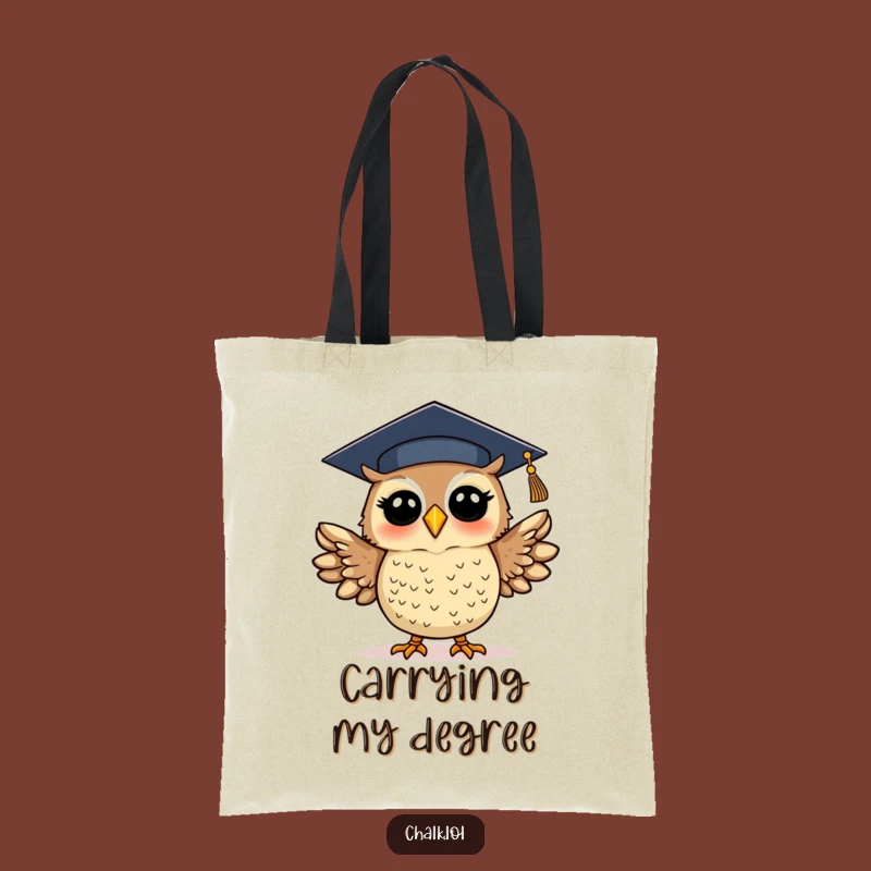 Funny Graduation Owl Tote Bag: Carry Your Books and Excitement, Ideal Funny Gift